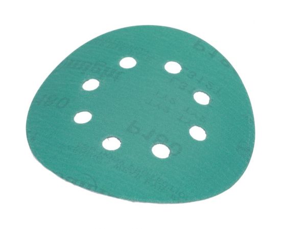 Круг шлифовальный FILM L312T (5 шт; 125 мм; на липучке; 8 отв; зелёный; P180) SUNMIGHT 53210R 