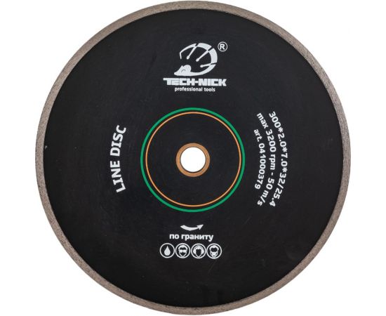 Диск алмазный сплошной по граниту LINE DISC (300х32/25.4 мм) TECH-NICK 041000379 