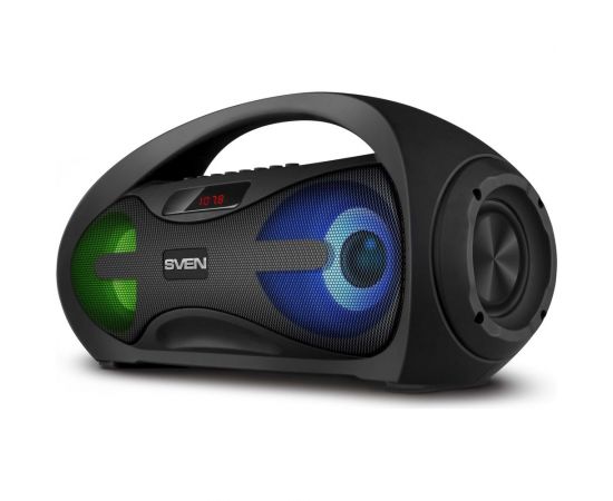 Портативная колонка SVEN АС PS-425 черная, 12 Вт, Bluetooth, FM, USB, microSD, LED-дисплей, 1500 мА*ч SV-019624 