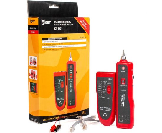 Кабельный LAN-тестер с тон-генератором КВТ KT 801 PROLINE 86213 – изображение 2