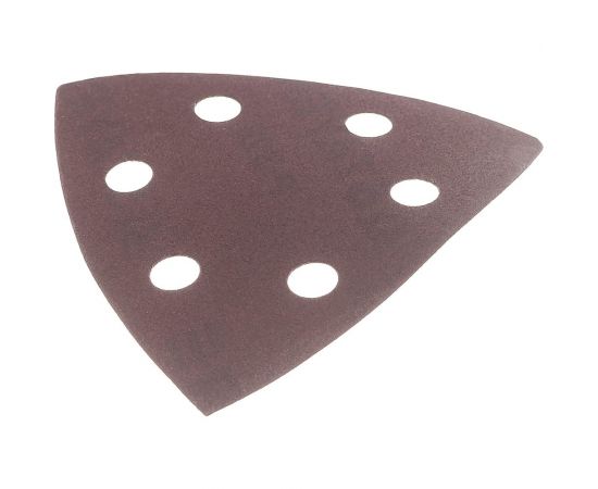 Универсальный шлифовальный треугольник STAYER на велкро основе 6 отверстий Р320 93x93x93 мм 5 шт. 35460-320 – изображение 2