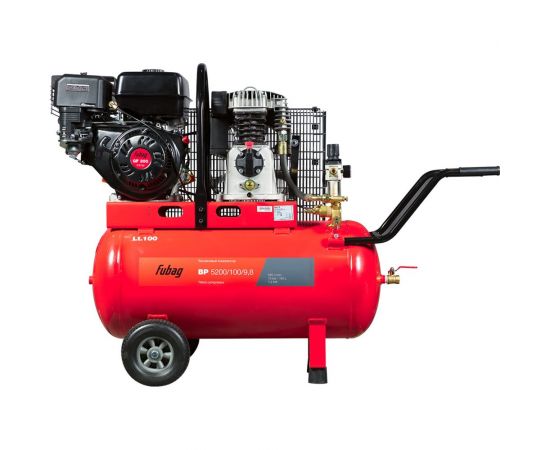 Компрессор FUBAG bp 5200/100/9.8 520 л/мин 100л 10бар 7.2 квт бензин 641279 – изображение 5