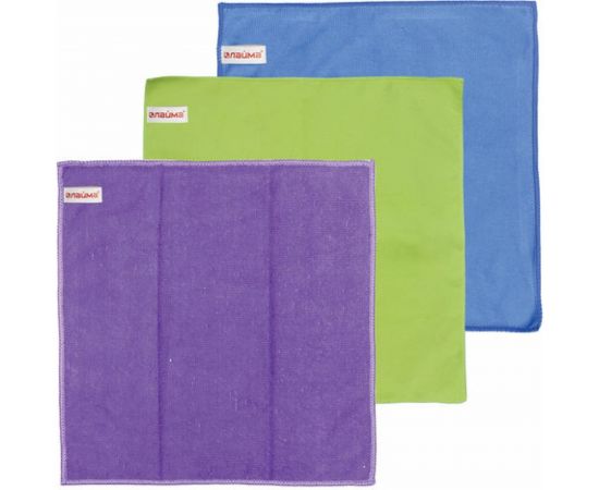 Салфетки для уборки ЛАЙМА комплект 3 шт., микрофибра, 30х30 см 601258 – изображение 4