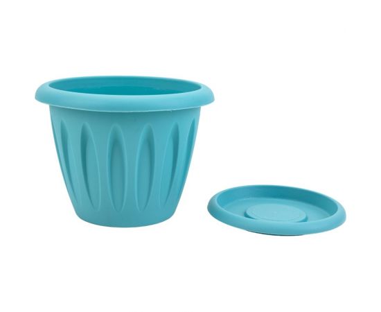 Горшок для растений Martika Фелиция колор 0.4л, диам. 105 мм, с поддонником С101К – изображение 2