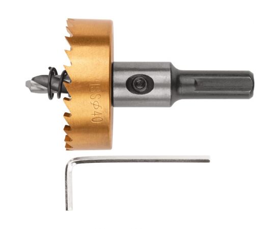 Коронка кольцевая по металлу 40 мм, HSS сталь, титановое покрытие FIT 36872 – изображение 4