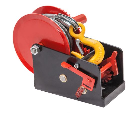 Ручная малая лебедка ЦМК ЛРМ-1,5(500) барабанная, трос 6.2 мм х 10 м L0022 – изображение 3