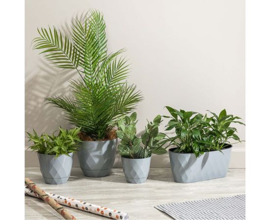 Горшок для цветов Idiland Laurel D 175 мм, 2.3 л, с поддоном, серый 221610935/03 – изображение 3