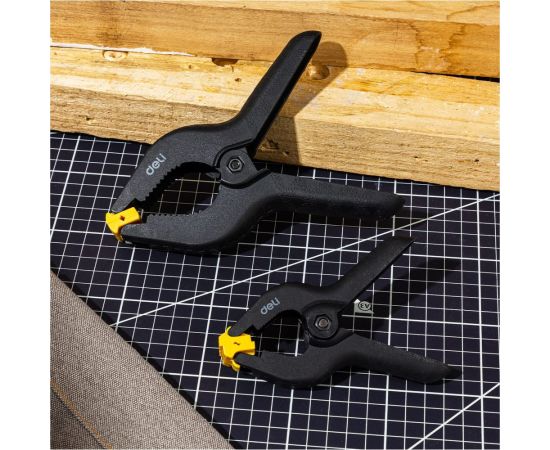 Пружинный зажим (клещеобразная струбцина) DELI dl110004 100 мм, рабочий ход 30 мм, максимальное усилие 120 Н 114777 – изображение 2