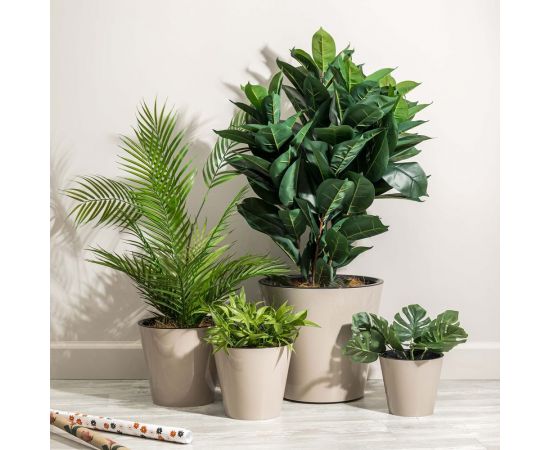 Горшок для цветов Idiland Rosemary D 200 мм, 4 л, с дренажной вставкой, бежевый 221600127/01 – изображение 2