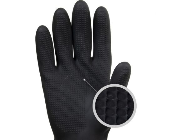 Латексные химостойкие перчатки Jeta Safety 50/50, кщс-2, 0.35 мм, р. 9/l JCH-601-09-L – изображение 6