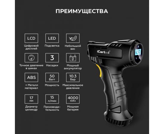 Автомобильный компрессор iCarTool IC-CC3665 – изображение 3