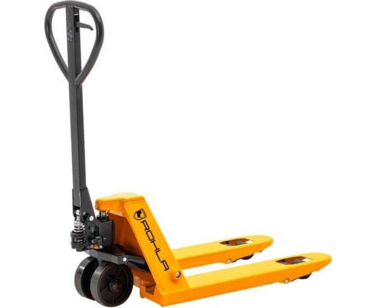 Гидравлическая коротковильная тележка RohlaRhino вилы 800 мм, грузоподъемность 2,5 т, колеса полиуретан RR80SPDP 