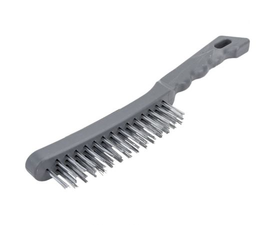 Металлическая 3-рядная щетка с пластиковой ручкой АвтоDело 44013 15472 