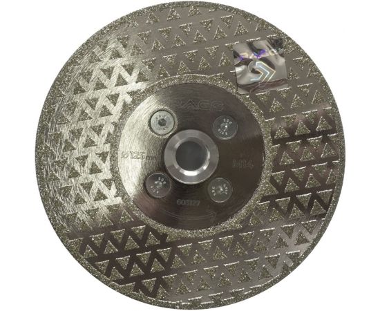 Диск алмазный гальванический 125 мм, с фланцем М14 rage by VIRA 603127 