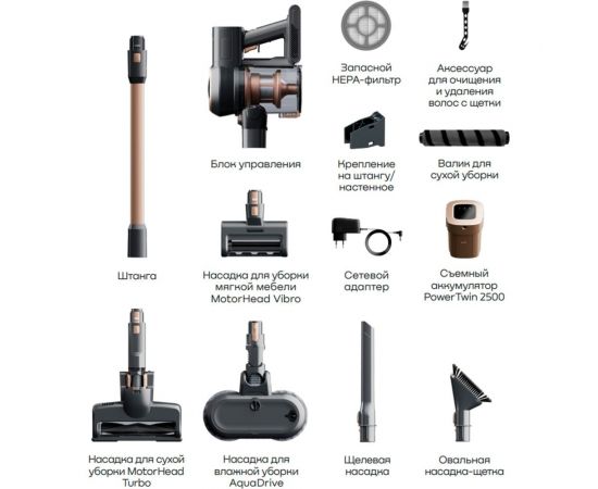 Вертикальный беспроводной пылесос Remez multiclick pro aqua RMVC-504B ЦБ-00000582 – изображение 2