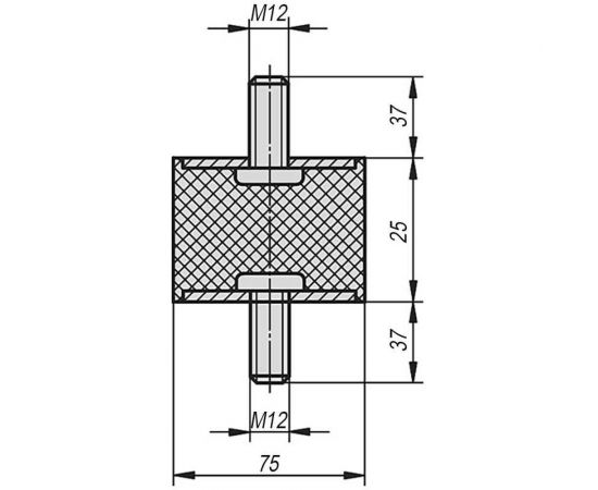 Резинометаллический буфер KIPP K0566,07502555 – изображение 2