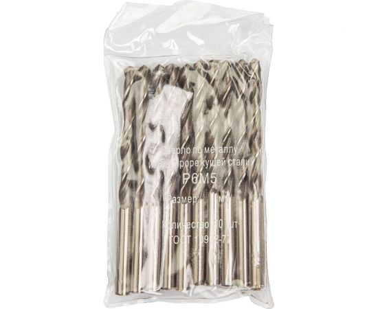 Сверло (10 шт; 6.7 мм; ц/х; Класс В; Р6М5/HSS) ТРЭЛ dn00263 – изображение 2