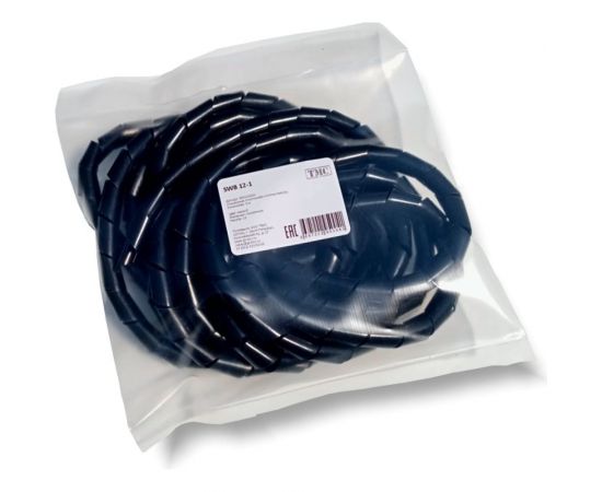 Спиральная оплетка PARLMU SWB 12-1, полиэтилен, размер 12, бухта 5 м, черная PR4100500 – изображение 2