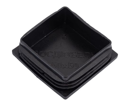 Внутренняя заглушка для трубы Tech-Krep 50x50 мм, черный пластик, 4 шт. пакет 150420 – изображение 2