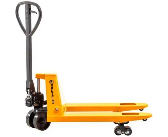 Гидравлическая коротковильная тележка RohlaRhino вилы 800 мм, грузоподъемность 2,5 т, колеса полиуретан RR80SPDP – изображение 5