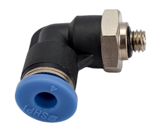 Фитинг цанговый угловой с наружной резьбой M5x0.8 мм для трубки диаметром 4 мм SHPI PL 04-M5 – изображение 5