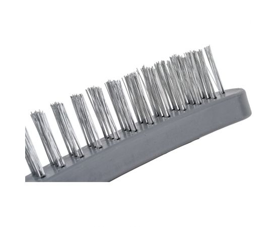 Металлическая 3-рядная щетка с пластиковой ручкой АвтоDело 44013 15472 – изображение 2