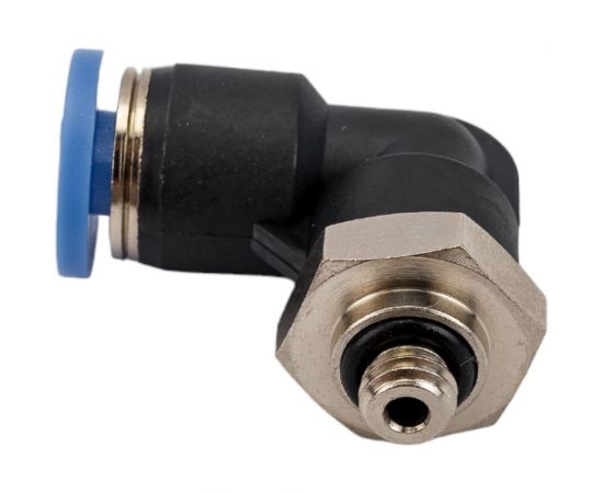 Фитинг цанговый угловой с наружной резьбой M5x0.8 мм для трубки диаметром 4 мм SHPI PL 04-M5 – изображение 3