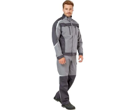 Костюм Эксперт Спецодежда Финикс, серый/темно-серый, р. 52-54, рост 182-188 6446000039284 – изображение 3