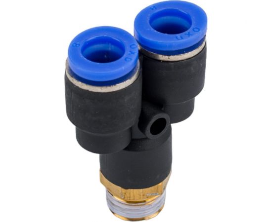 Фитинг цанговый Y-образный трубка 8 мм, внешняя резьба 1/4"" Pegas pneumatic 5704 – изображение 2