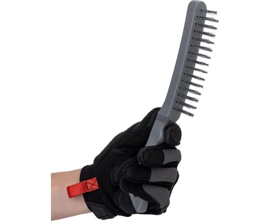 Металлическая 3-рядная щетка с пластиковой ручкой АвтоDело 44013 15472 – изображение 4