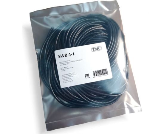 Спиральная пластиковая оплетка PARLMU SWB 4-1, полиэтилен, размер 4, бухта 20 m, цвет черный PR4100100 – изображение 8