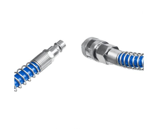 Воздушный спиральный шланг ЗУБР с фитингами рапид, 10 м, 6x8 мм, 15 бар 6473-10 – изображение 6