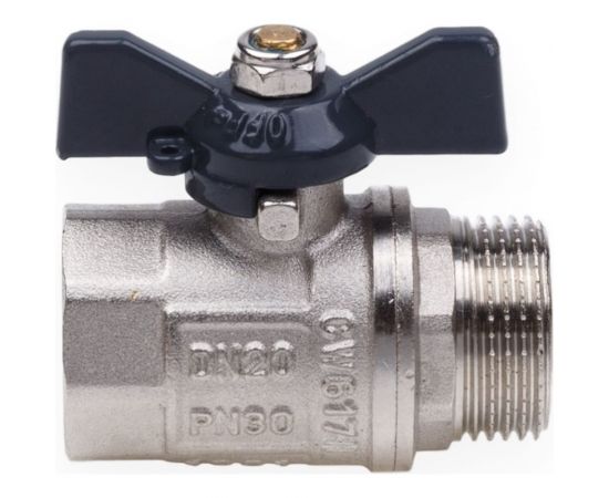 Шаровой кран AQUALINK вн-нар 1/2 B бабочка 1158 – изображение 2