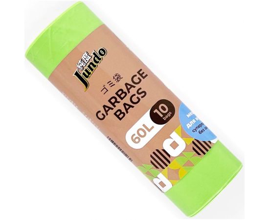 Мешки для мусора без завязок Garbage bags салатовые, 60 литров, 10 шт Jundo 4640050731125 – изображение 11