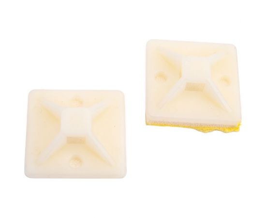 Самоклеящаяся площадка для хомутов duwi 20x20 мм, белая, упаковка 10 шт. 30205 6 