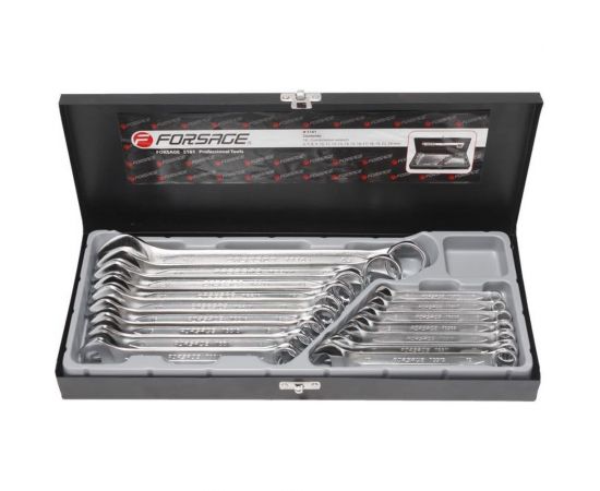Набор комбинированных ключей Forsage 16 пр, в металлическом кейсе F-5161 