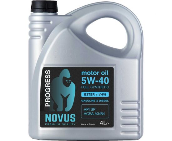 Моторное масло Новус NOVUS PROGRESS 5W-40 (ESTER+AN+VHVI) ACEA A3/B4, 4 л PRO202204 