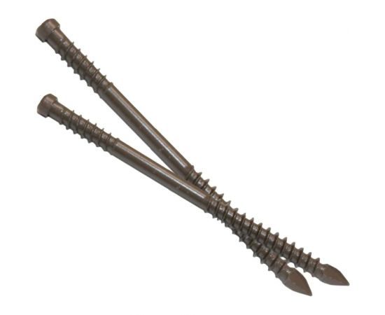 Саморез для террасной доски Гвозdeck потайной, 5,0х60 окрашенный, Torx 15, 500 шт. 20635060ECTXWG1 