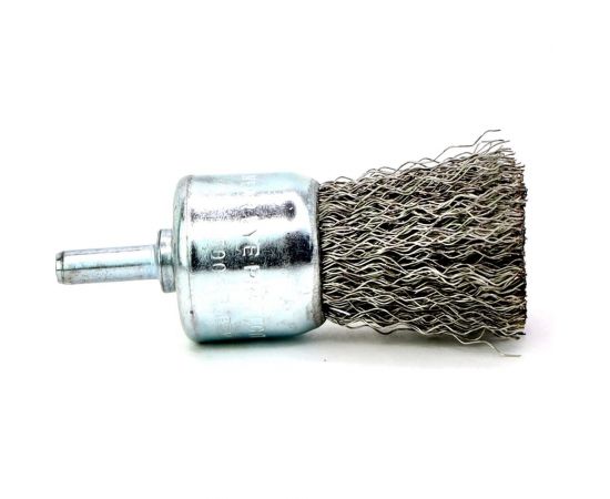 Щетка для дрели концевая 30 мм, с хв-м 6 мм, гофрированная нержавеющая сталь 0.30 мм 13-118 EuroBrush EB-E30SS 