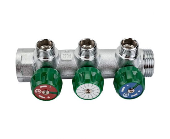 Регулирующий коллектор STOUT 1"", 3 отвода 1/2"" SMB-6850-011203 RG008UJDJB1NBC 