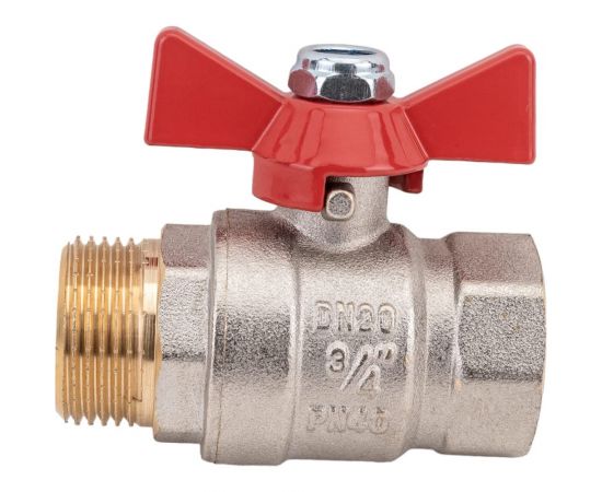 Шаровой кран ALTSTREAM ALT-Z 402 полный проход В-Н бабочка 3/4 014010402 