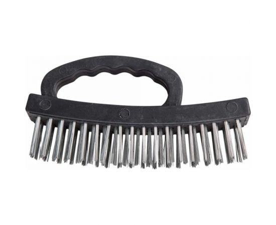 Щетка по металлу BEOROL 4 ряда, пластиковая ручка 245314 – изображение 4