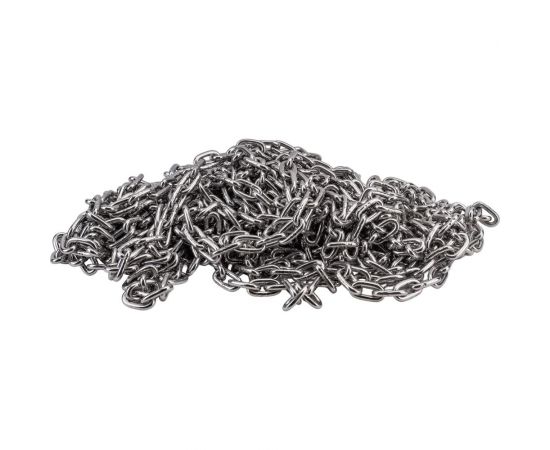 Нержавеющая цепь KREPFIELD 5x18,5 мм, DIN 766, А2, сварная, короткозвенная, 12 м 766А2ЦЕПЬ5ММ-12 – изображение 2