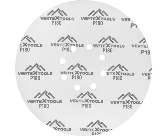 Круг абразивный перфорированный под липучку 225 мм, Р180, 5 шт vertextools 120225-180 – изображение 5