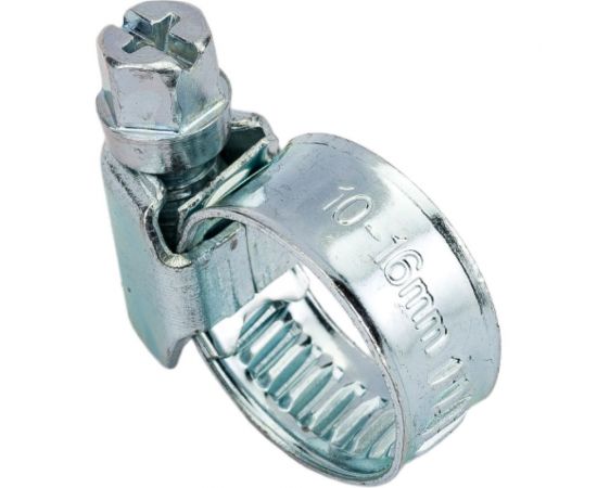 Червячный хомут СВК оцинкованная сталь, w1/9 мм, 10-16 мм SVK-GW1016 – изображение 2
