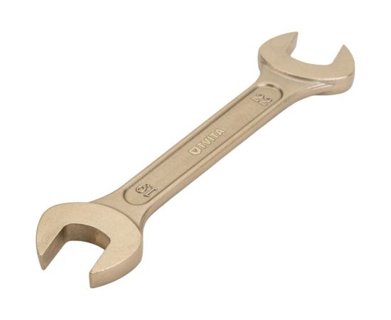 Гаечный рожковый двусторонний искробезопасный ключ TVITA мод. 146 19х22 мм AlCu TT1146-1922A – изображение 5