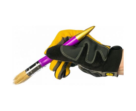 Плоская кисть с натуральной щетиной KRAFOR ПРОФИ №1.5/38мм, пластиковая ручка 005-0015 49218 – изображение 4