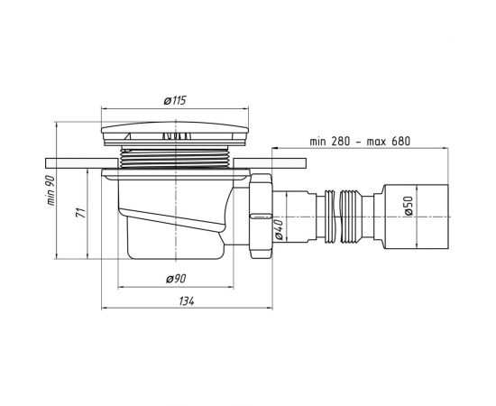 Сифон для душевого поддона АНИ пласт E325C – изображение 2