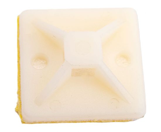 Самоклеящаяся площадка для хомутов duwi 20x20 мм, белая, упаковка 10 шт. 30205 6 – изображение 3