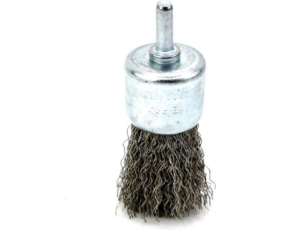 Щетка для дрели концевая 30 мм, с хв-м 6 мм, гофрированная нержавеющая сталь 0.30 мм 13-118 EuroBrush EB-E30SS – изображение 2